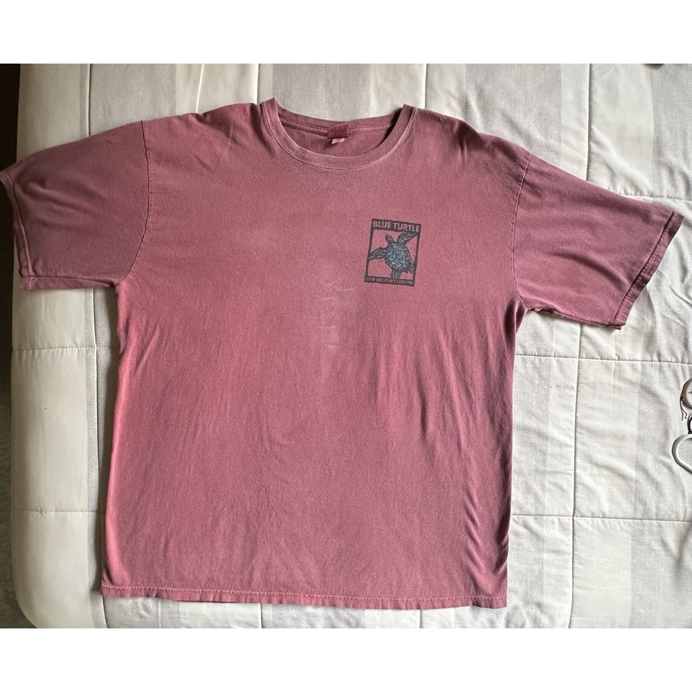 Crazy Shirts Blue Turtle Paradise Red Dyed Tee XXL Luck Endurance Long Life READ